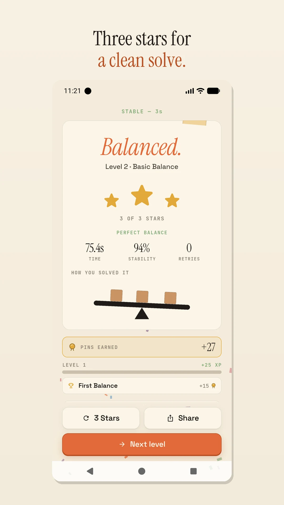 Drop Balance — Physics Puzzle screenshot