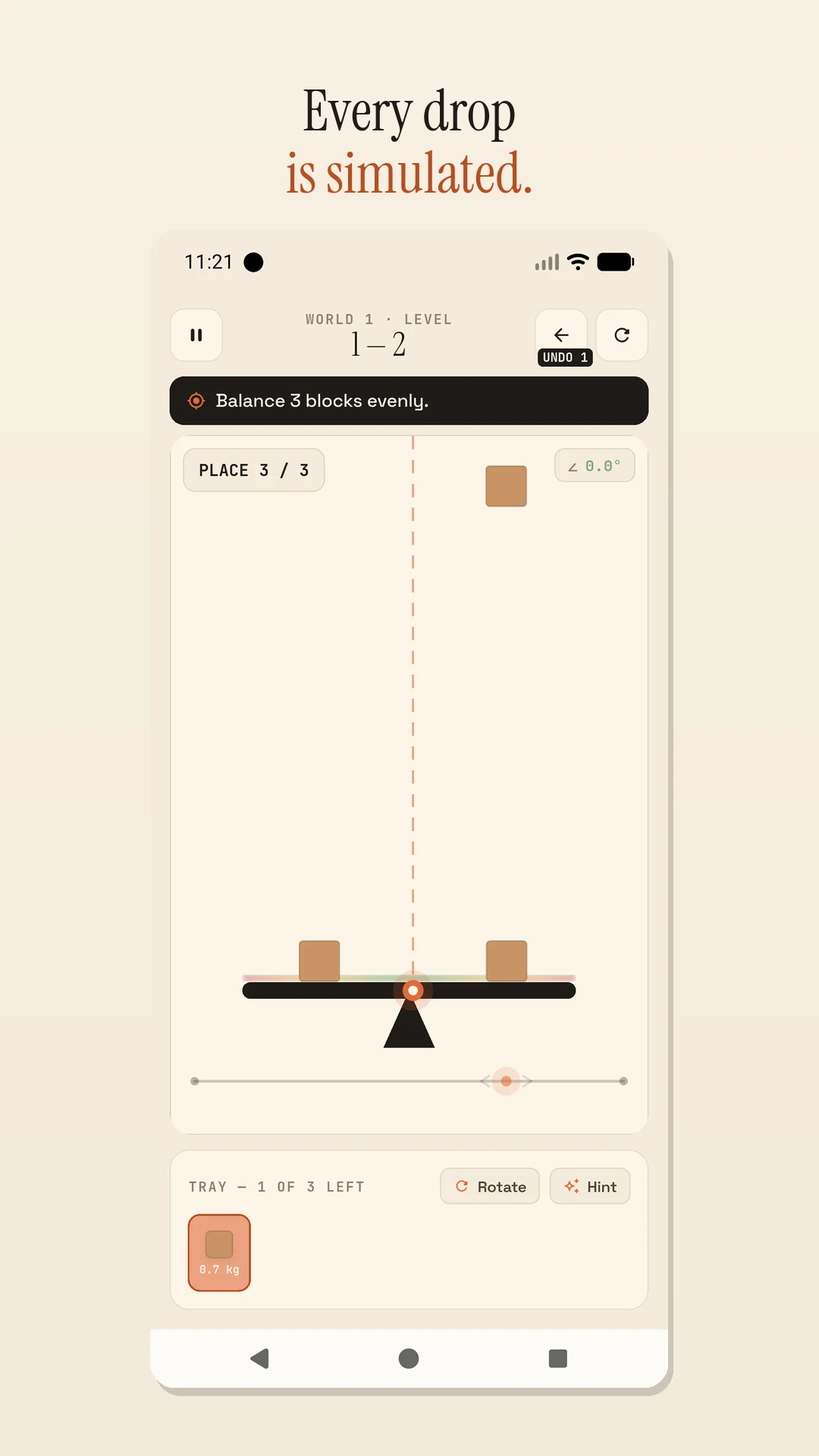 Drop Balance — Physics Puzzle screenshot
